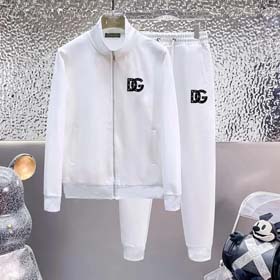 Dolce & Gabbana sports suit autumn and winter sweatshirt men's stand collar casual two-piece suit couple style-2464  
